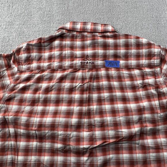 PrAna Shirt Adult Medium Check Button Up Long Sleeve Outdoor Casual Men's - Picture 13 of 14